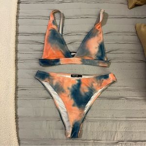 Nasty Gal Tie-Dye High Cut Cheeky 2-Piece Bikini Set